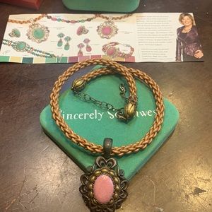 Carolyn pollack’s pink rhodonite necklace